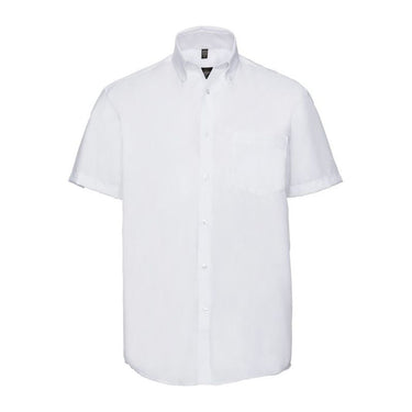 Russell Non-iron Men Shirt short-sleeve – White