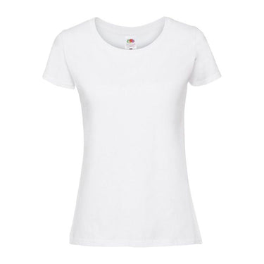 LADIES ICONIC 195 RINGSPUN PREMIUM T – White