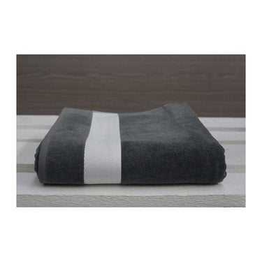 OLIMA VELOUR BEACH TOWEL – Charcoal Grey
