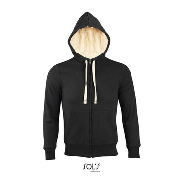 SOL'S SHERPA - UNISEX ZIPPED JACKET WITH "SHERPA" – Black