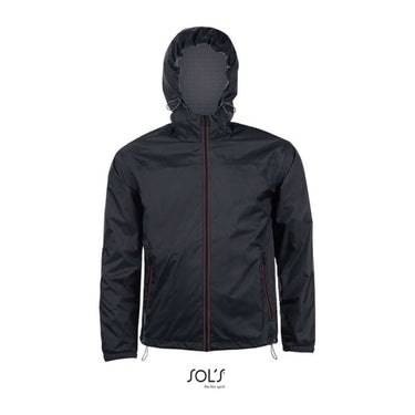SOL'S SKATE - UNISEX LINED WINDBREAKER – Black/Dark Grey