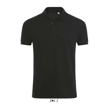 SOL'S PHOENIX MEN - COTTON-ELASTANE POLO SHIRT – Black