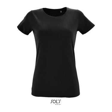 SOL'S REGENT FIT WOMEN - KÖRNYAKÚ TESTHEZÁLLÓ PÓLÓ – Deep Black