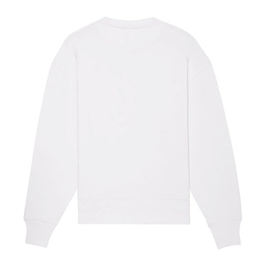 Radder uniszex laza szabású pulóver – White