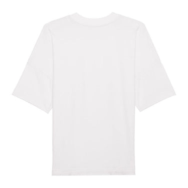 Blaster uniszex, túlméretezett, magas nyakú póló – White