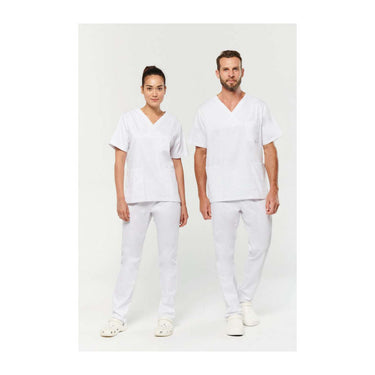 UNISEX SHORT SLEEVE COTTON TUNIC – White