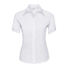 Russell Non-iron ladies blouse short-sleeve – White