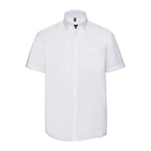 Russell Non-iron Men Shirt short-sleeve – White
