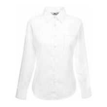 LADY FIT LONG SLEEVE POPLIN SHIRT – White