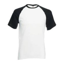 VALUEWEIGHT SHORT SLEEVE BASEBALL T – White/Black