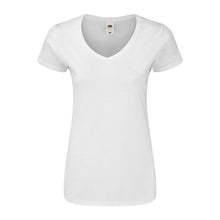 LADIES 150 V-NECK T – White