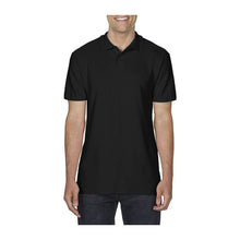 SOFTSTYLE® ADULT DOUBLE PIQUÉ POLO – Black