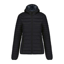LADIES' LIGHTWEIGHT HOODED PADDED JACKET – Black