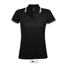 SOL'S PASADENA WOMEN POLO SHIRT – Black/White