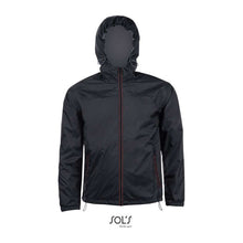 SOL'S SKATE - UNISEX LINED WINDBREAKER – Black/Dark Grey