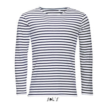 SOL'S MARINE MEN - HOSSZÚ UJJÚ CSÍKOS PÓLÓ – White/Navy