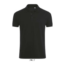 SOL'S PHOENIX MEN - COTTON-ELASTANE POLO SHIRT – Black