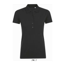 SOL'S PHOENIX WOMEN - COTTON-ELASTANE POLO SHIRT – Black