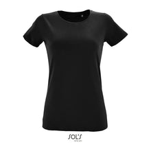 SOL'S REGENT FIT WOMEN - KÖRNYAKÚ TESTHEZÁLLÓ PÓLÓ – Deep Black