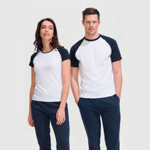 SOL'S FUNKY - FÉRFI 2 SZÍNŰ RAGLÁN UJJÚ PÓLÓ – White/Black