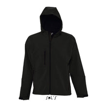 SOL'S REPLAY MEN - HOODED SOFTSHELL – Black