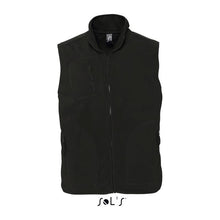 SOL'S NORWAY - UNISEX SLEEVELESS FLEECE CARDIGAN – Black