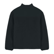 Brooker uniszex, laza szabású sherpa dzseki – Black