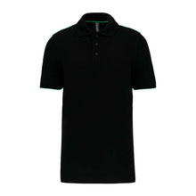 MEN'S SHORT-SLEEVED CONTRASTING DAYTODAY POLO SHIR – Black/Kelly Green