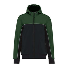 UNISEX 3-LAYER TWO-TONE BIONIC SOFTSHELL JACKET – Black/Forest Green